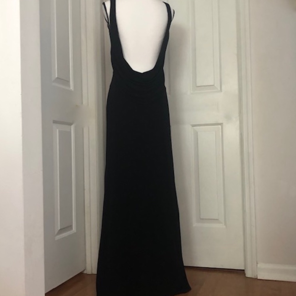 Andrea Polizzi Backless Black Evening Gown